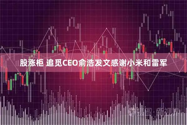 股涨柜 追觅CEO俞浩发文感谢小米和雷军